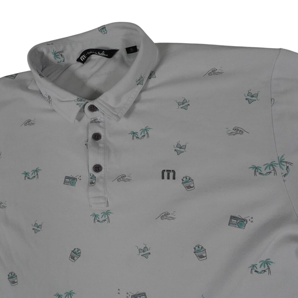 Mauna Kea TravisMathew Waves Beers Palm Trees Golf Polo Shirt Men's XL